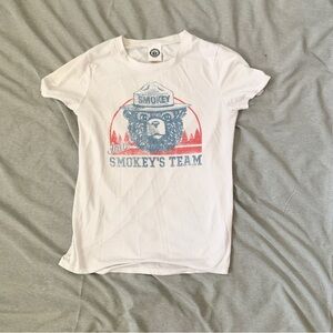 White Smokey Bear Graphic T-Shirt